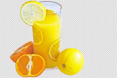 柠檬水剪贴画 清爽视觉，非酒精饮料的艺术灵感